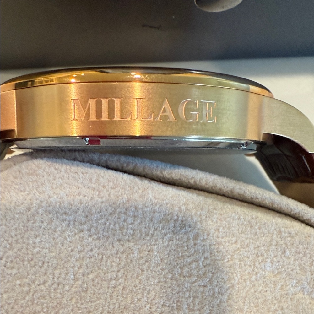 Millage Gold and Brown Chronograph Watch - Picture 6 of 11